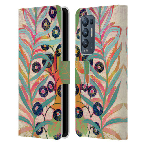 Suzanne Allard Floral Art Joyful Garden Flower Leather Book Wallet Case Cover For OPPO Find X3 Neo / Reno5 Pro+ 5G