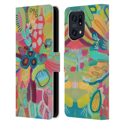 Suzanne Allard Floral Art Dancing In The Garden Leather Book Wallet Case Cover For OPPO Find X5 Pro
