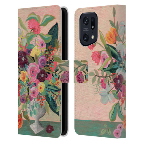 Suzanne Allard Floral Art Floral Centerpiece Leather Book Wallet Case Cover For OPPO Find X5 Pro