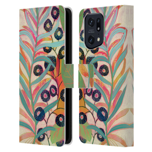 Suzanne Allard Floral Art Joyful Garden Flower Leather Book Wallet Case Cover For OPPO Find X5 Pro