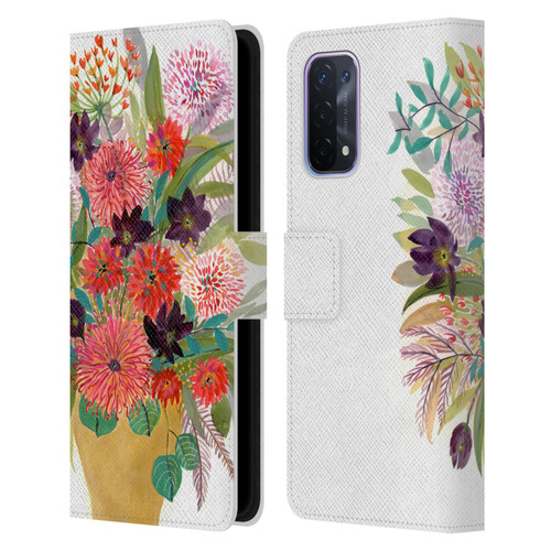 Suzanne Allard Floral Art Celebration Leather Book Wallet Case Cover For OPPO A54 5G