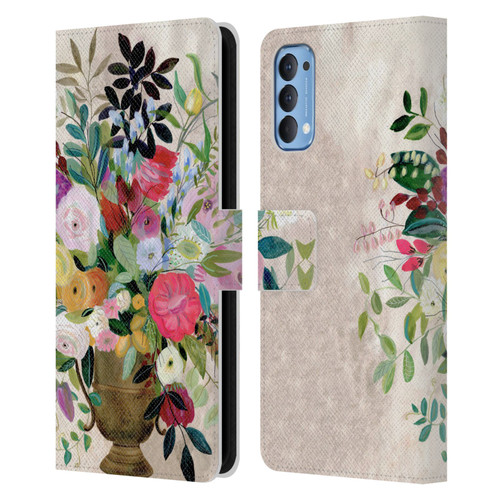 Suzanne Allard Floral Art Beauty Enthroned Leather Book Wallet Case Cover For OPPO Reno 4 5G