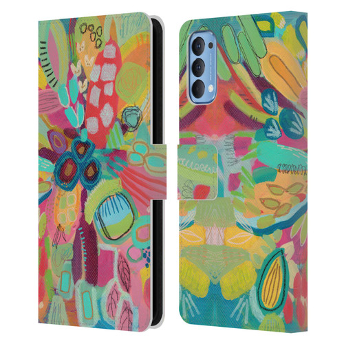 Suzanne Allard Floral Art Dancing In The Garden Leather Book Wallet Case Cover For OPPO Reno 4 5G