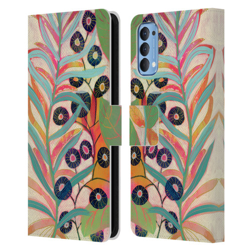 Suzanne Allard Floral Art Joyful Garden Flower Leather Book Wallet Case Cover For OPPO Reno 4 5G