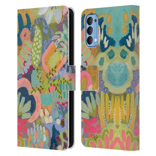 Suzanne Allard Floral Art Summer Fiesta Leather Book Wallet Case Cover For OPPO Reno 4 5G