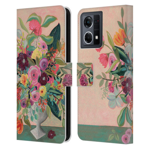Suzanne Allard Floral Art Floral Centerpiece Leather Book Wallet Case Cover For OPPO Reno8 4G
