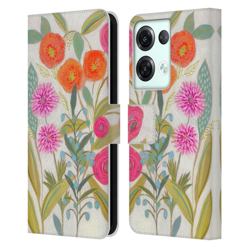 Suzanne Allard Floral Art Joyful Garden Plants Leather Book Wallet Case Cover For OPPO Reno8 Pro