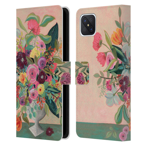 Suzanne Allard Floral Art Floral Centerpiece Leather Book Wallet Case Cover For OPPO Reno4 Z 5G