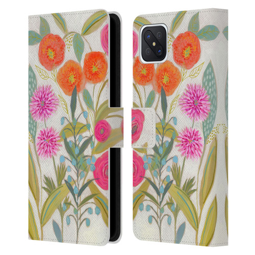 Suzanne Allard Floral Art Joyful Garden Plants Leather Book Wallet Case Cover For OPPO Reno4 Z 5G