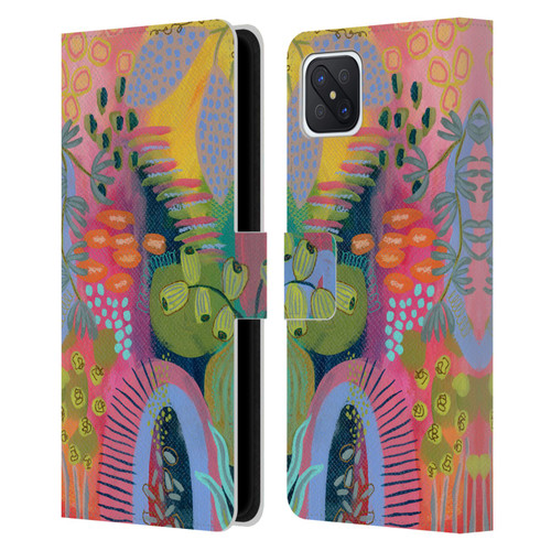 Suzanne Allard Floral Art Seed Pod Leather Book Wallet Case Cover For OPPO Reno4 Z 5G