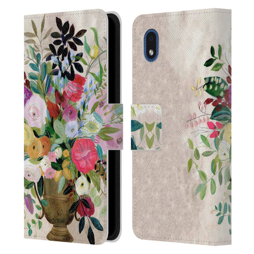 Suzanne Allard Floral Art Beauty Enthroned Leather Book Wallet Case Cover For Samsung Galaxy A01 Core (2020)