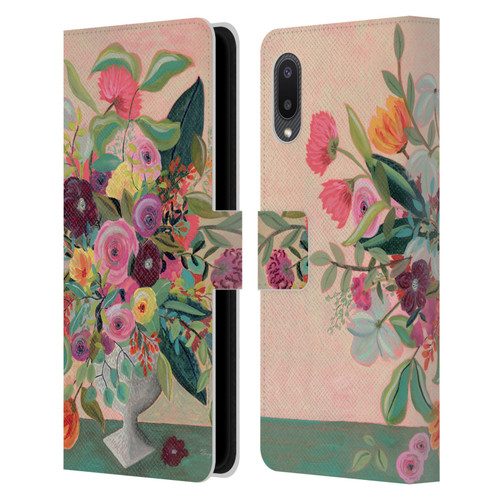 Suzanne Allard Floral Art Floral Centerpiece Leather Book Wallet Case Cover For Samsung Galaxy A02/M02 (2021)