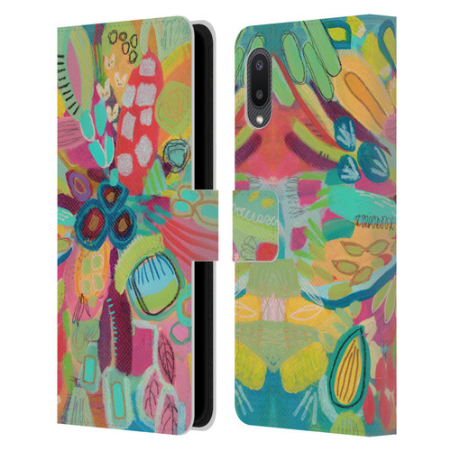 Suzanne Allard Floral Art Dancing In The Garden Leather Book Wallet Case Cover For Samsung Galaxy A02/M02 (2021)