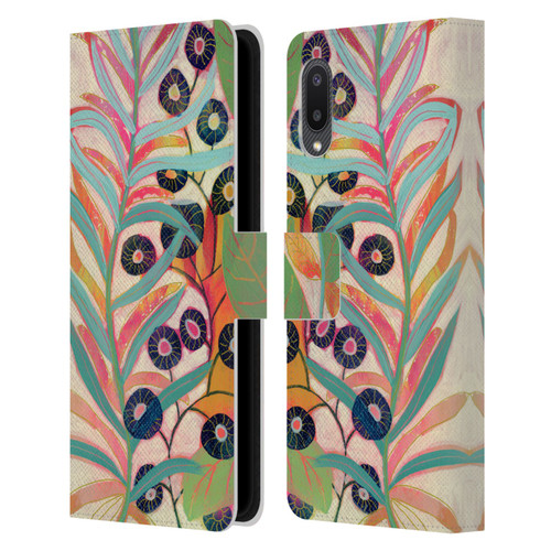 Suzanne Allard Floral Art Joyful Garden Flower Leather Book Wallet Case Cover For Samsung Galaxy A02/M02 (2021)