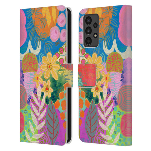 Suzanne Allard Floral Art Yellow Daisies Leather Book Wallet Case Cover For Samsung Galaxy A13 (2022)