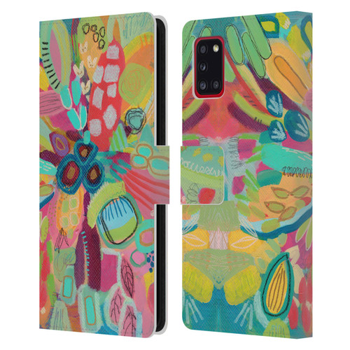 Suzanne Allard Floral Art Dancing In The Garden Leather Book Wallet Case Cover For Samsung Galaxy A31 (2020)