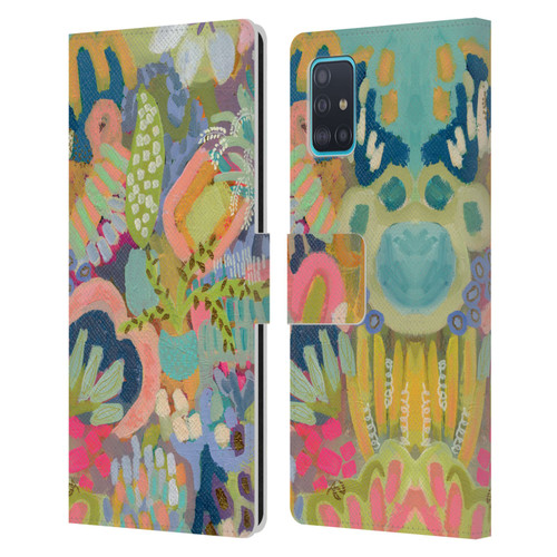 Suzanne Allard Floral Art Summer Fiesta Leather Book Wallet Case Cover For Samsung Galaxy A51 (2019)