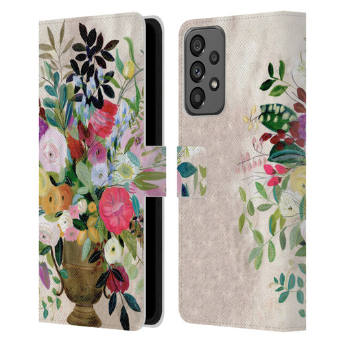 Suzanne Allard Floral Art Beauty Enthroned Leather Book Wallet Case Cover For Samsung Galaxy A73 5G (2022)