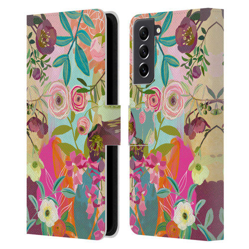 Suzanne Allard Floral Art Chase A Dream Leather Book Wallet Case Cover For Samsung Galaxy S21 FE 5G