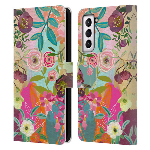 Suzanne Allard Floral Art Chase A Dream Leather Book Wallet Case Cover For Samsung Galaxy S21 5G