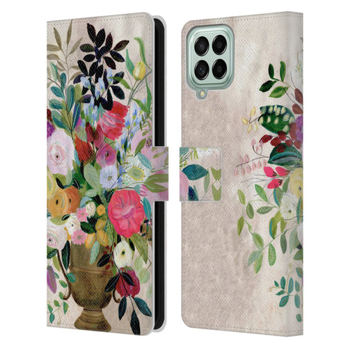 Suzanne Allard Floral Art Beauty Enthroned Leather Book Wallet Case Cover For Samsung Galaxy M33 (2022)