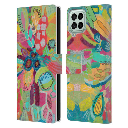 Suzanne Allard Floral Art Dancing In The Garden Leather Book Wallet Case Cover For Samsung Galaxy M33 (2022)