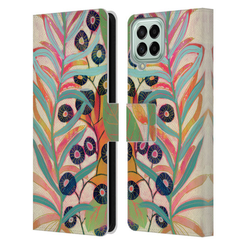 Suzanne Allard Floral Art Joyful Garden Flower Leather Book Wallet Case Cover For Samsung Galaxy M53 (2022)