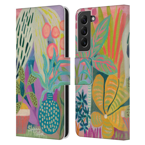 Suzanne Allard Floral Art Palm Heaven Leather Book Wallet Case Cover For Samsung Galaxy S22+ 5G