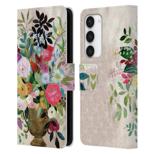 Suzanne Allard Floral Art Beauty Enthroned Leather Book Wallet Case Cover For Samsung Galaxy S23 5G