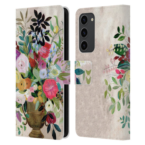 Suzanne Allard Floral Art Beauty Enthroned Leather Book Wallet Case Cover For Samsung Galaxy S23+ 5G