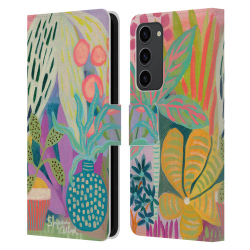 Suzanne Allard Floral Art Palm Heaven Leather Book Wallet Case Cover For Samsung Galaxy S23+ 5G