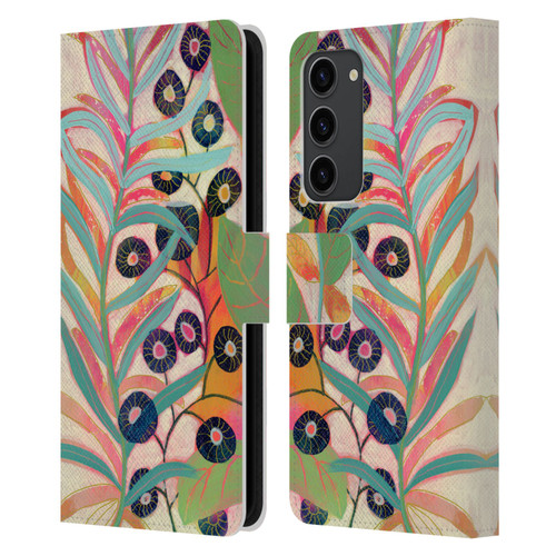 Suzanne Allard Floral Art Joyful Garden Flower Leather Book Wallet Case Cover For Samsung Galaxy S23+ 5G