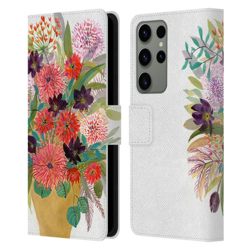 Suzanne Allard Floral Art Celebration Leather Book Wallet Case Cover For Samsung Galaxy S23 Ultra 5G