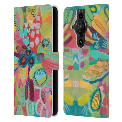 Suzanne Allard Floral Art Dancing In The Garden Leather Book Wallet Case Cover For Sony Xperia Pro-I