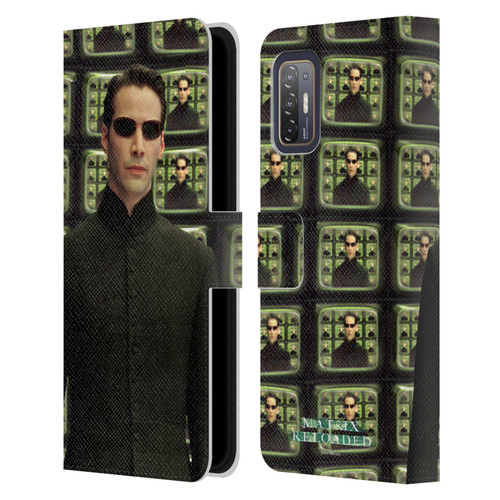 The Matrix Reloaded Key Art Neo 2 Leather Book Wallet Case Cover For HTC Desire 21 Pro 5G