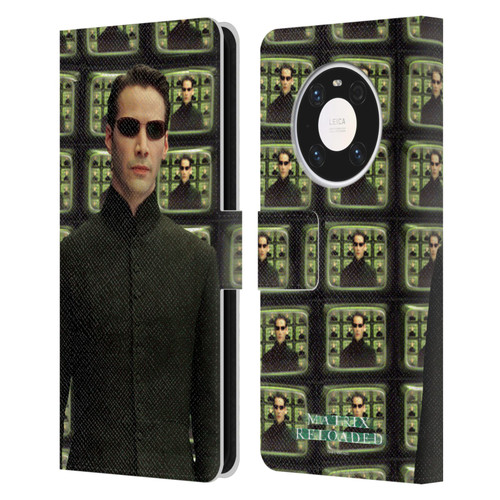 The Matrix Reloaded Key Art Neo 2 Leather Book Wallet Case Cover For Huawei Mate 40 Pro 5G