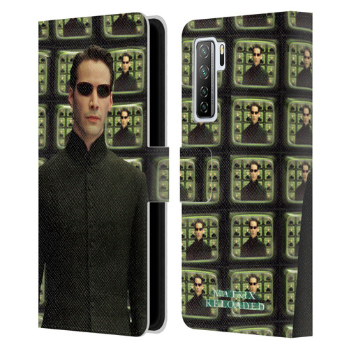 The Matrix Reloaded Key Art Neo 2 Leather Book Wallet Case Cover For Huawei Nova 7 SE/P40 Lite 5G