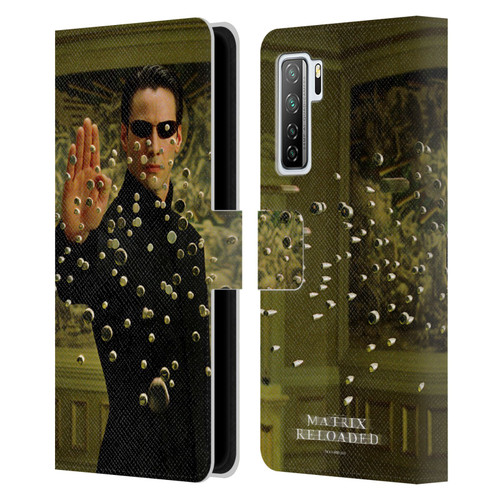 The Matrix Reloaded Key Art Neo 3 Leather Book Wallet Case Cover For Huawei Nova 7 SE/P40 Lite 5G
