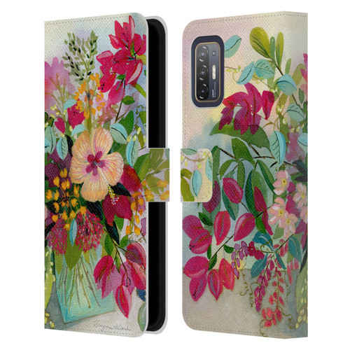 Suzanne Allard Floral Graphics Flamands Leather Book Wallet Case Cover For HTC Desire 21 Pro 5G