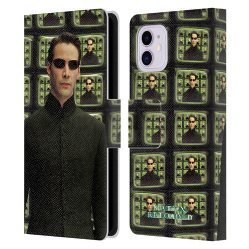 The Matrix Reloaded Key Art Neo 2 Leather Book Wallet Case Cover For Apple iPhone 11
