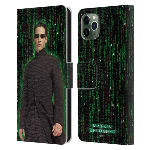 The Matrix Reloaded Key Art Neo 1 Leather Book Wallet Case Cover For Apple iPhone 11 Pro Max