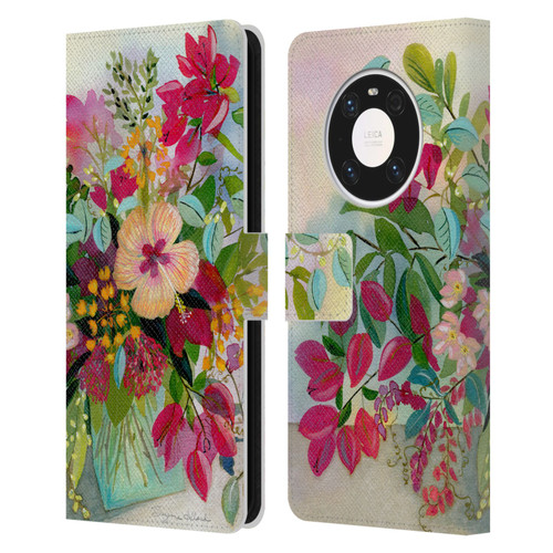 Suzanne Allard Floral Graphics Flamands Leather Book Wallet Case Cover For Huawei Mate 40 Pro 5G