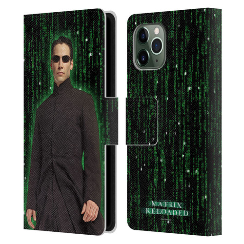 The Matrix Reloaded Key Art Neo 1 Leather Book Wallet Case Cover For Apple iPhone 11 Pro
