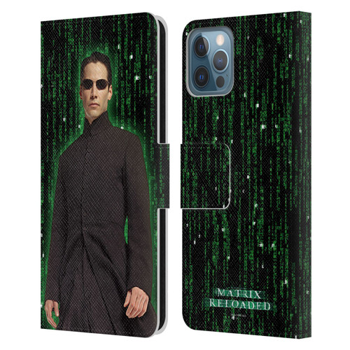 The Matrix Reloaded Key Art Neo 1 Leather Book Wallet Case Cover For Apple iPhone 12 / iPhone 12 Pro