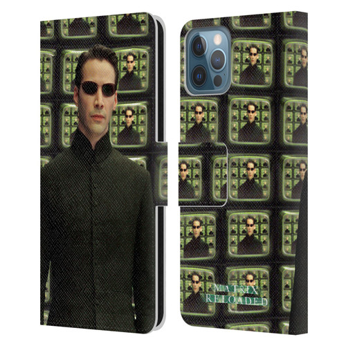 The Matrix Reloaded Key Art Neo 2 Leather Book Wallet Case Cover For Apple iPhone 12 / iPhone 12 Pro
