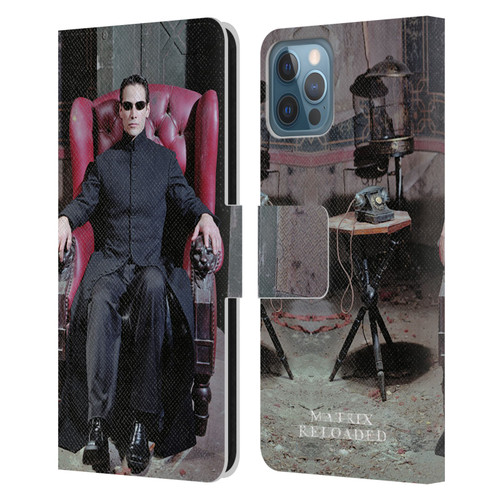 The Matrix Reloaded Key Art Neo 4 Leather Book Wallet Case Cover For Apple iPhone 12 / iPhone 12 Pro
