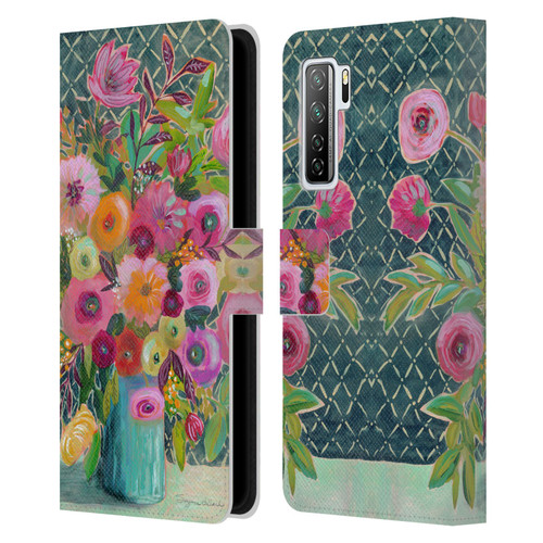 Suzanne Allard Floral Graphics Hope Springs Leather Book Wallet Case Cover For Huawei Nova 7 SE/P40 Lite 5G