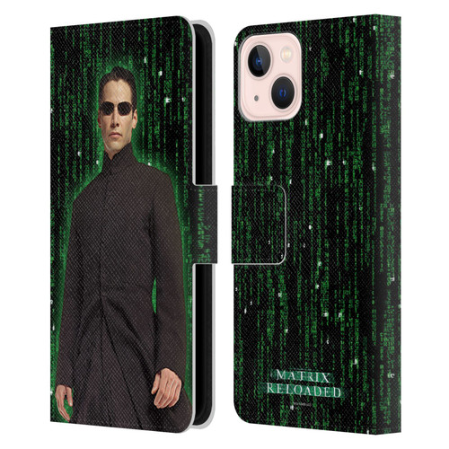 The Matrix Reloaded Key Art Neo 1 Leather Book Wallet Case Cover For Apple iPhone 13