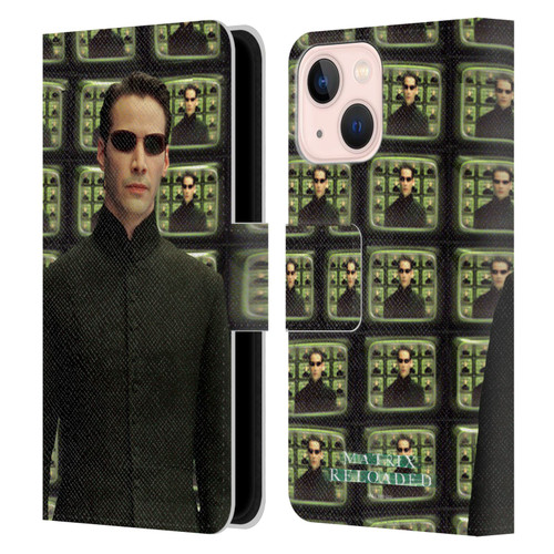 The Matrix Reloaded Key Art Neo 2 Leather Book Wallet Case Cover For Apple iPhone 13 Mini