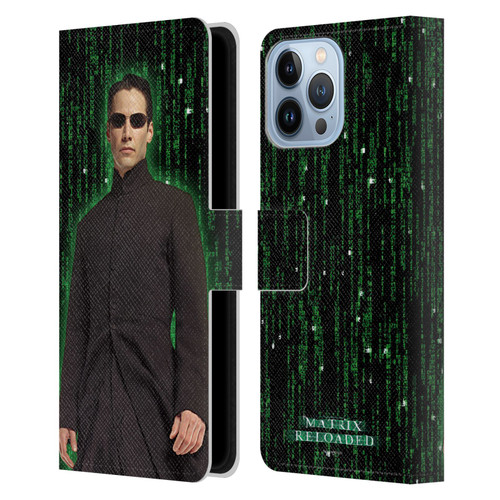 The Matrix Reloaded Key Art Neo 1 Leather Book Wallet Case Cover For Apple iPhone 13 Pro Max